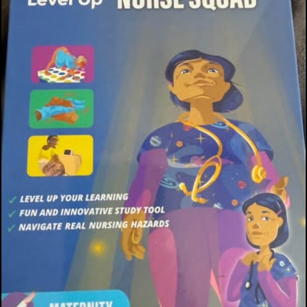 Level up Rn maternity Nurse Squad Educational Game - Blue